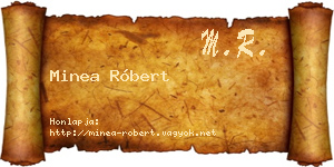 Minea Róbert névjegykártya